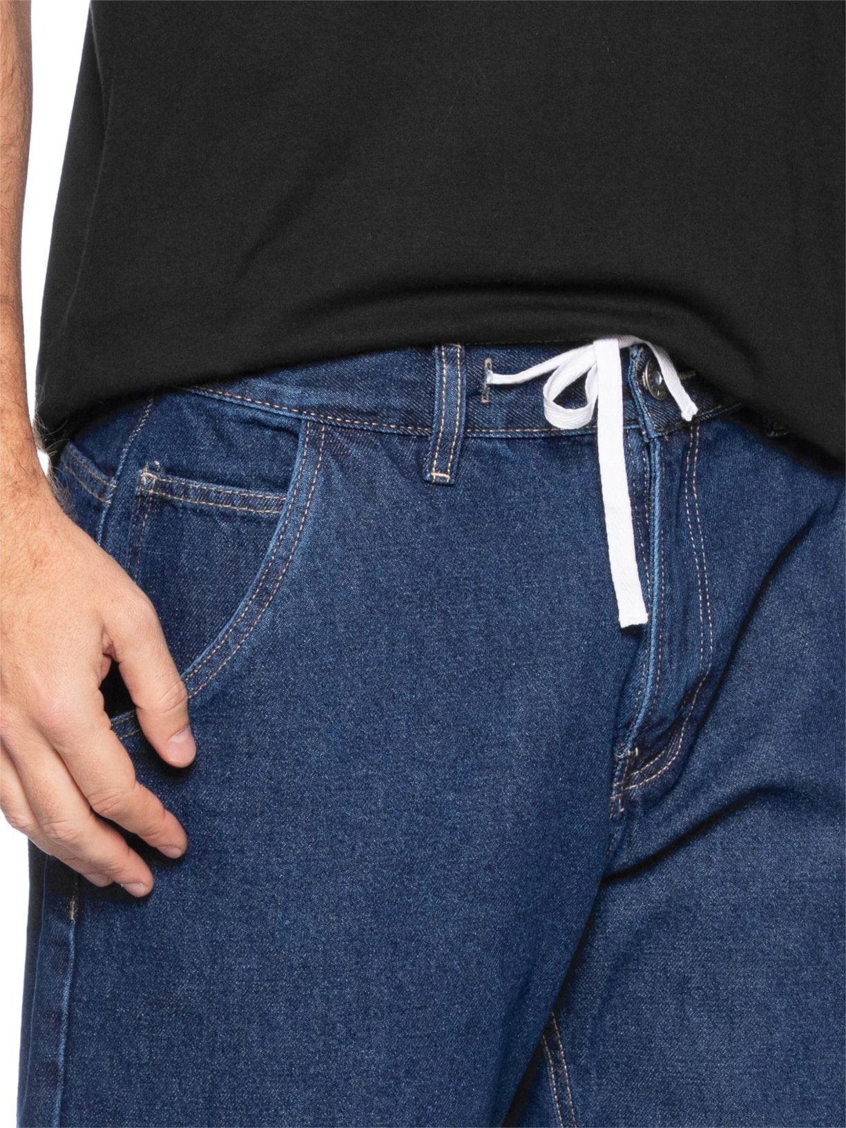 Calça Masculina Jeans Oversized Azul Basiq Men