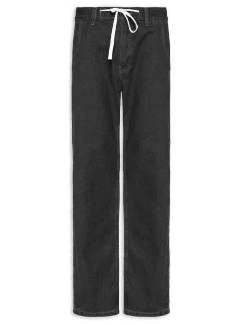 Calça Masculina Jeans Oversized - Preto