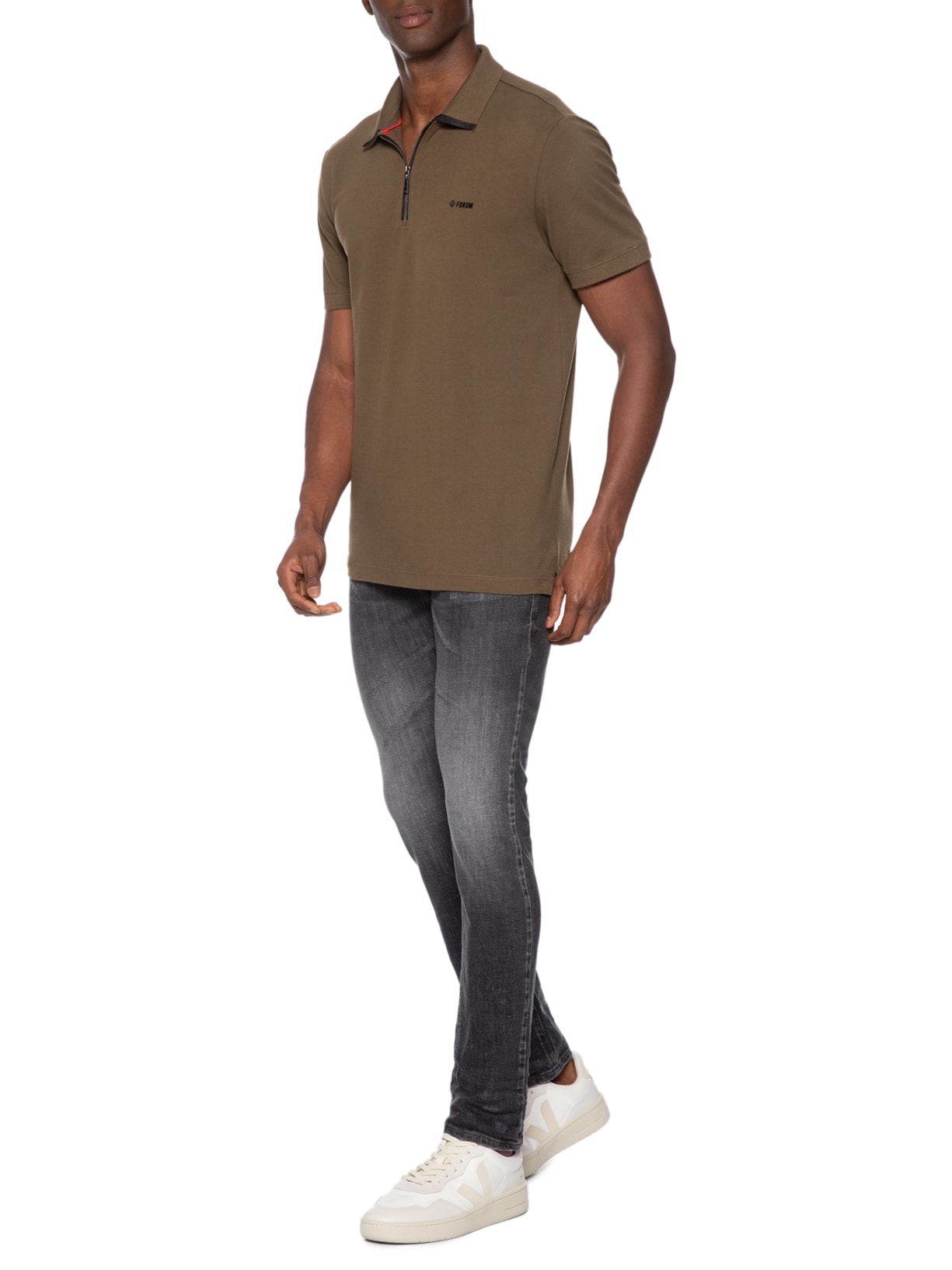 Calça Masculina Jeans Paul Slim Preto Forum