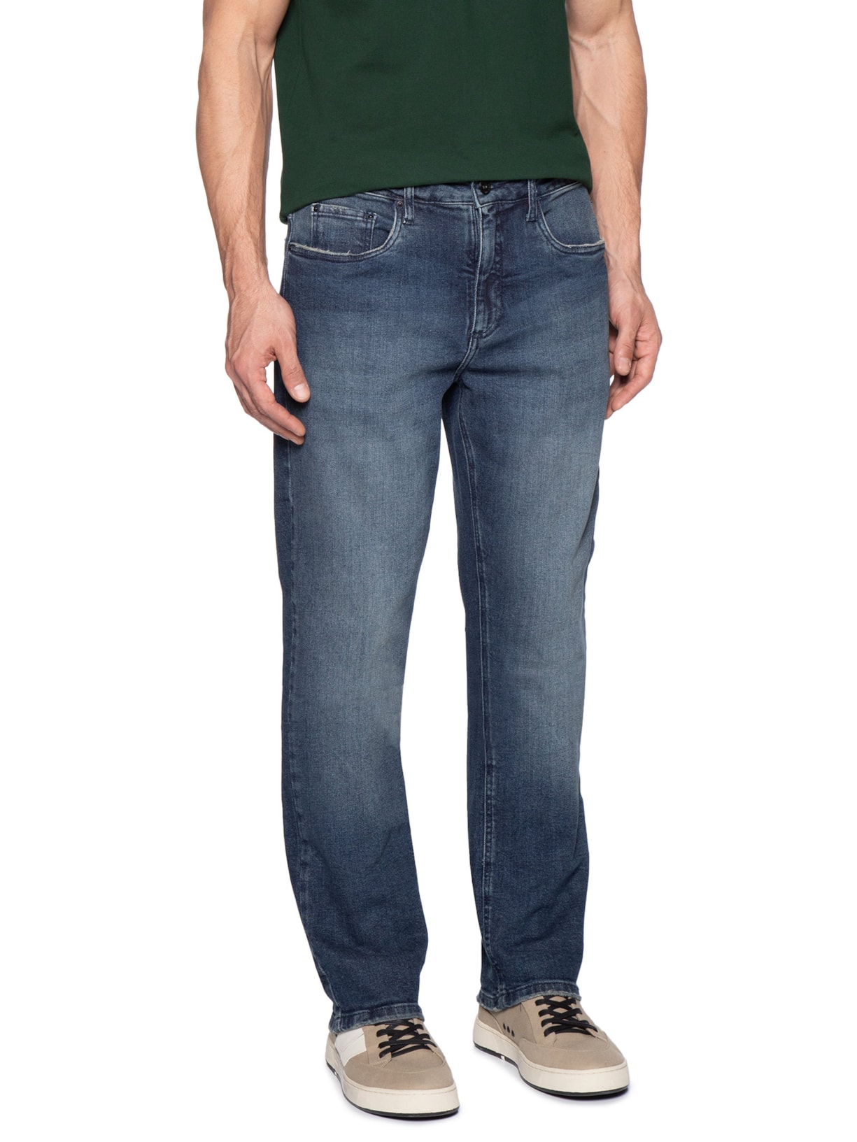 Calça Masculina Jeans Regular Fit Blue Stone Azul Aramis