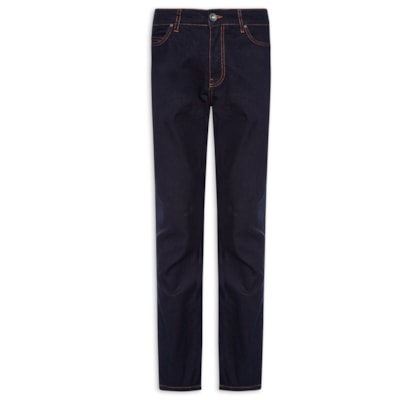 Calça Masculina Jeans Regular Punk - Azul