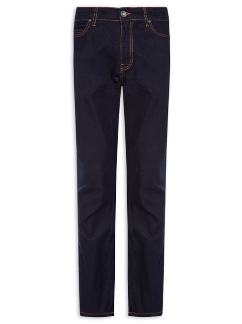 Calça Masculina Jeans Regular Punk - Azul