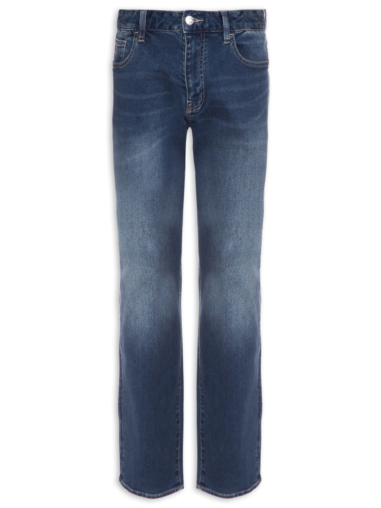 Calça Masculina Jeans Reta 5 Pockets - Azul