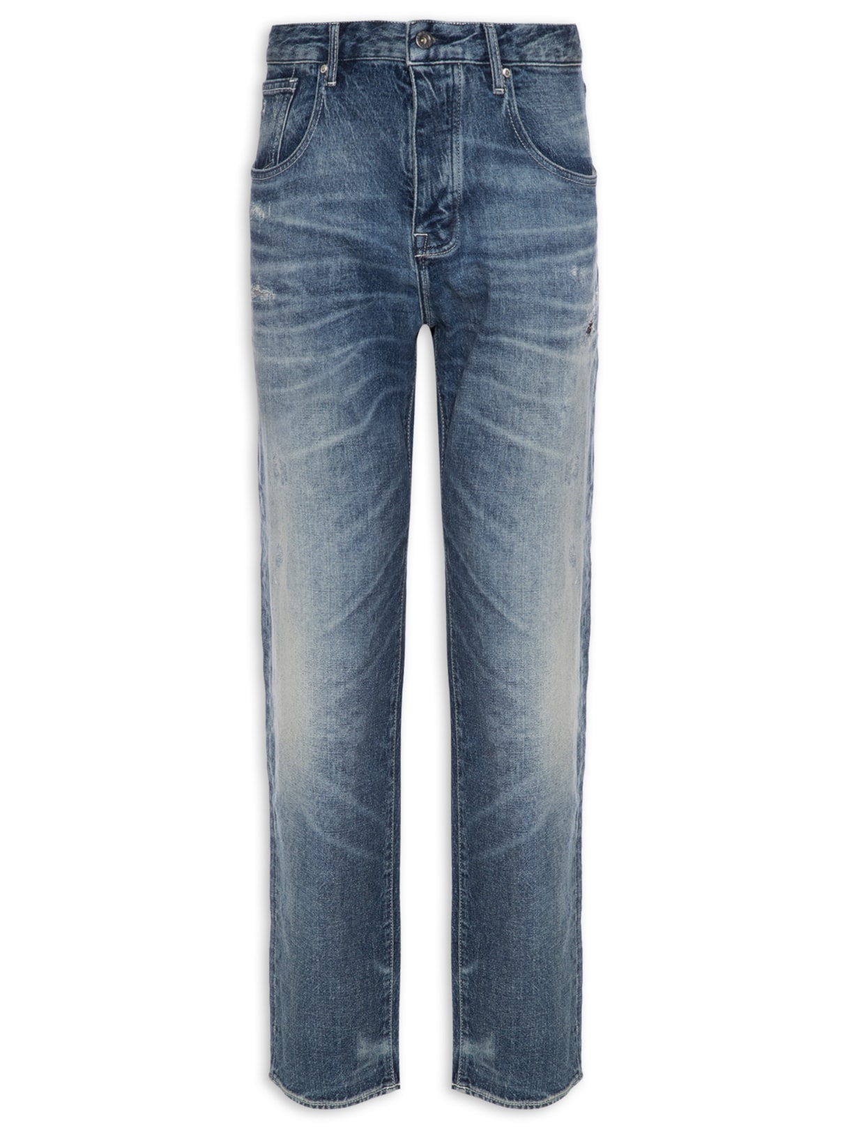 Calça Masculina Jeans Reta 5 Pockets - Azul