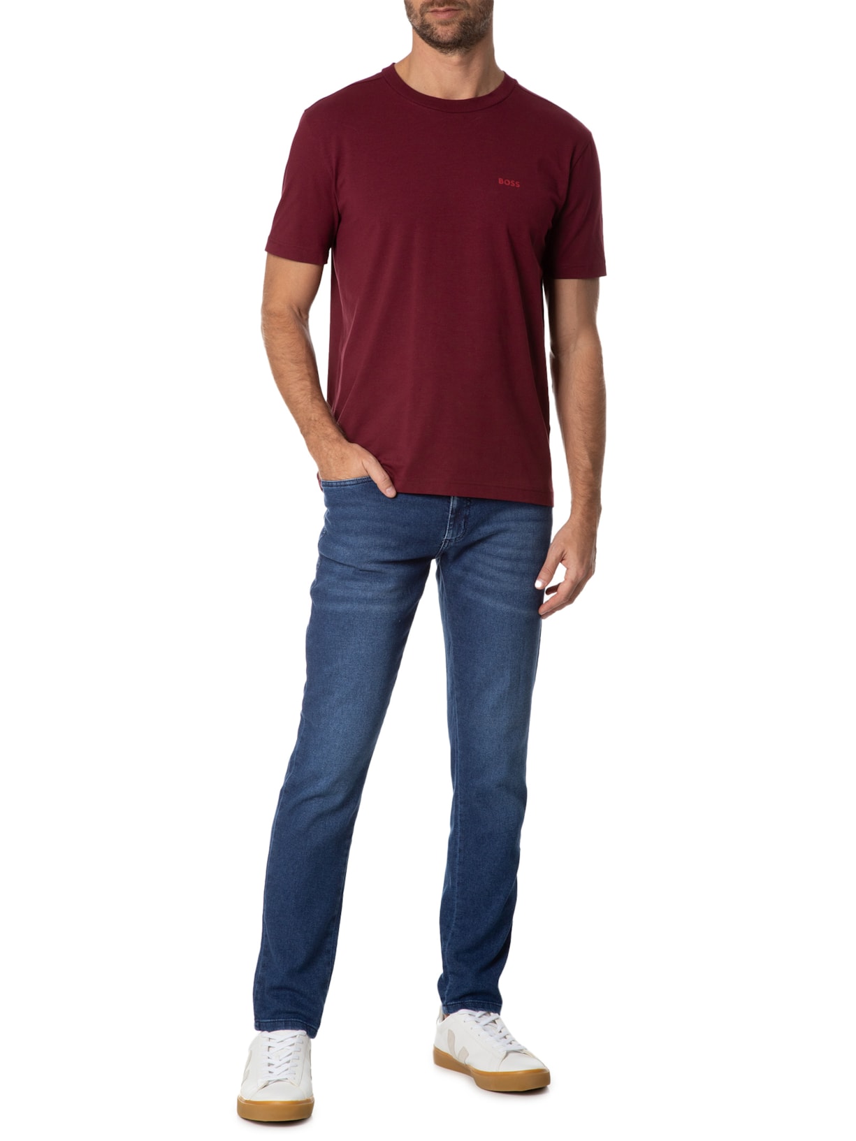 Calça Masculina Jeans Reta Azul '2 Essential