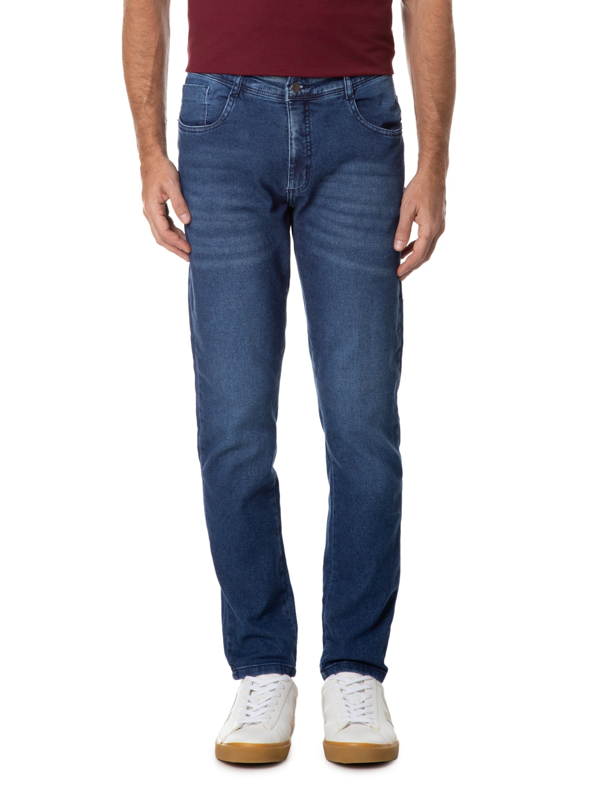 Calça Masculina Jeans Reta Azul '2 Essential
