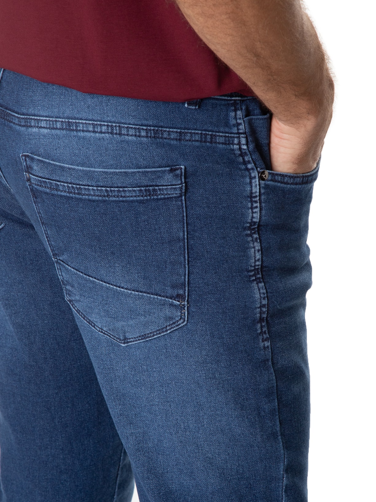 Calça Masculina Jeans Reta Azul '2 Essential