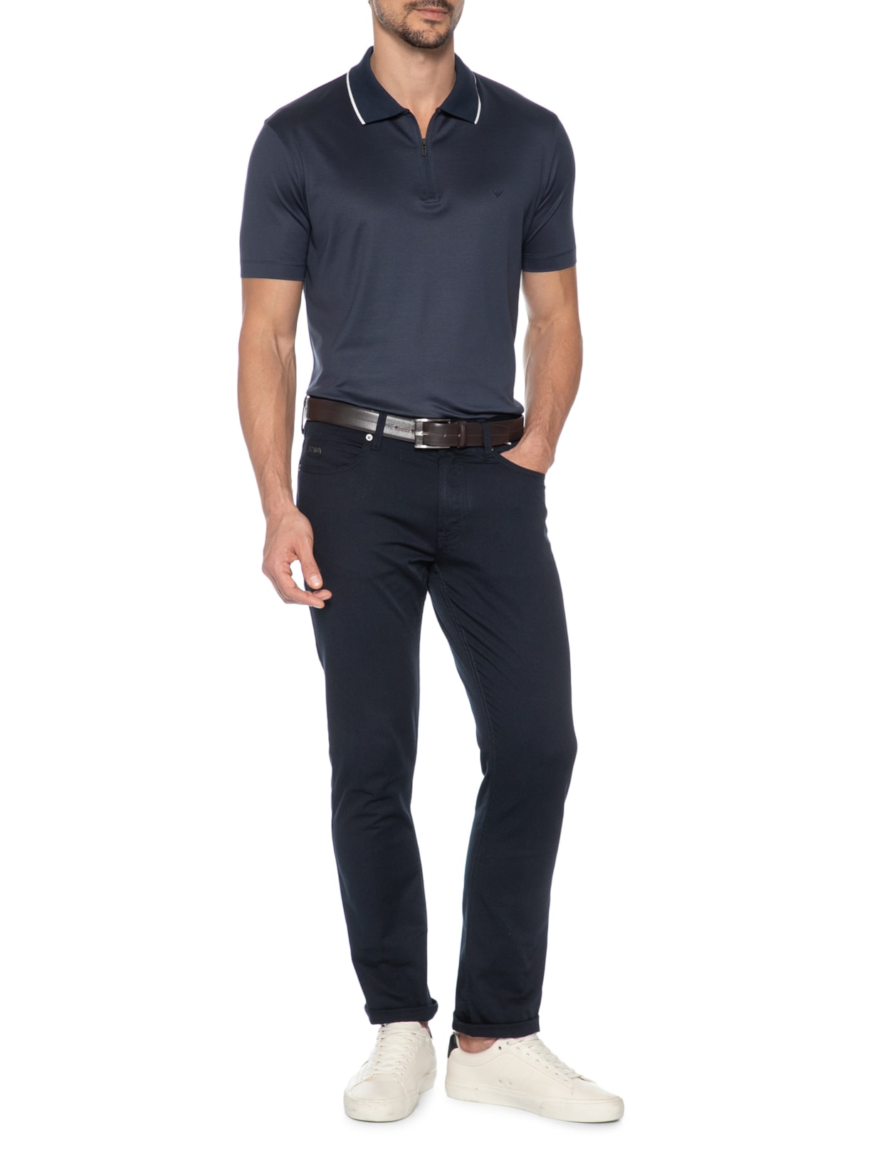 Calça Masculina Jeans Reta Azul Emporio Armani