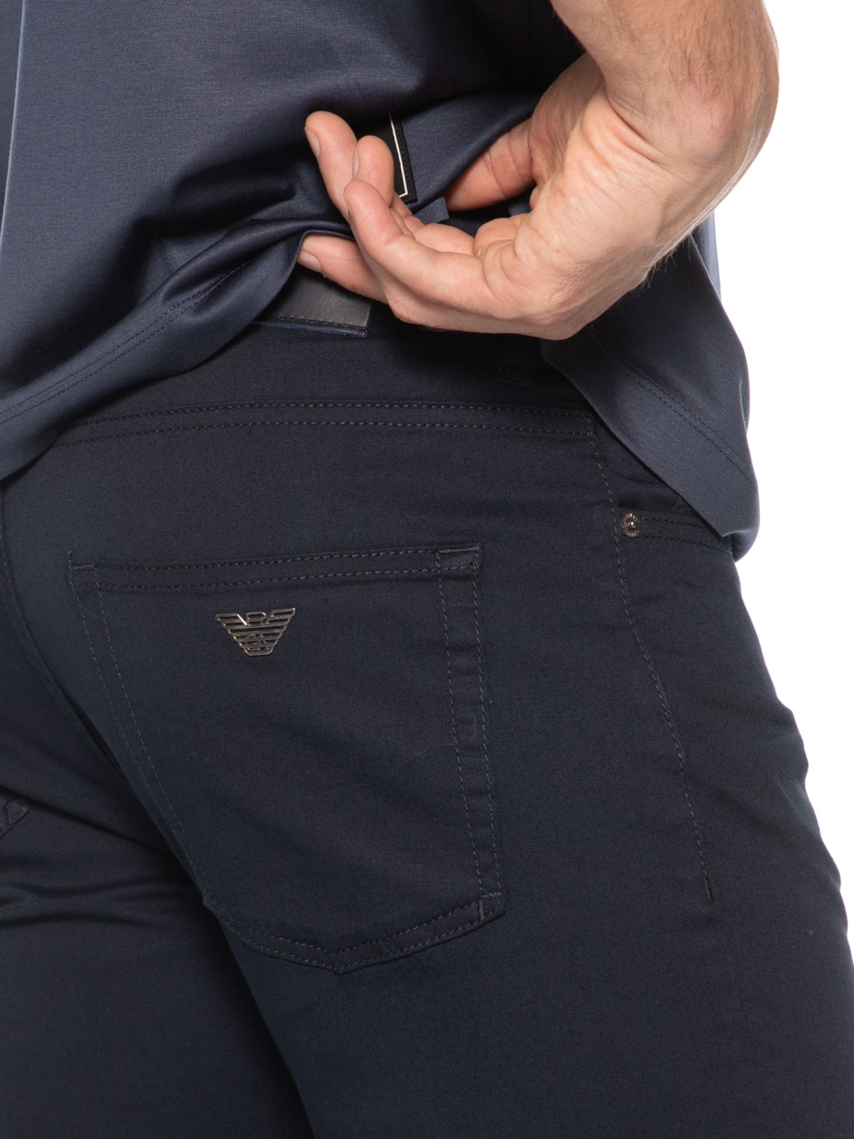 Calça Masculina Jeans Reta Azul Emporio Armani