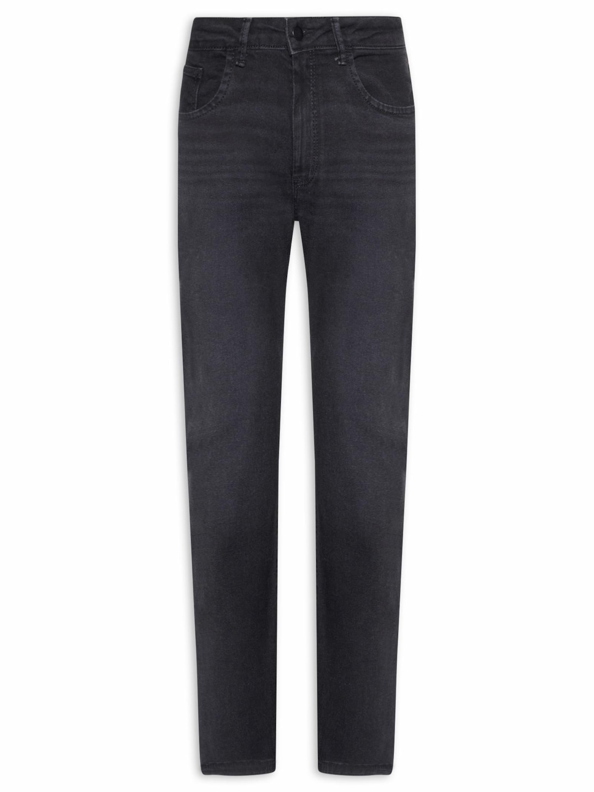 Calça Masculina Jeans Reta Five Pockets Preto Basiq Men