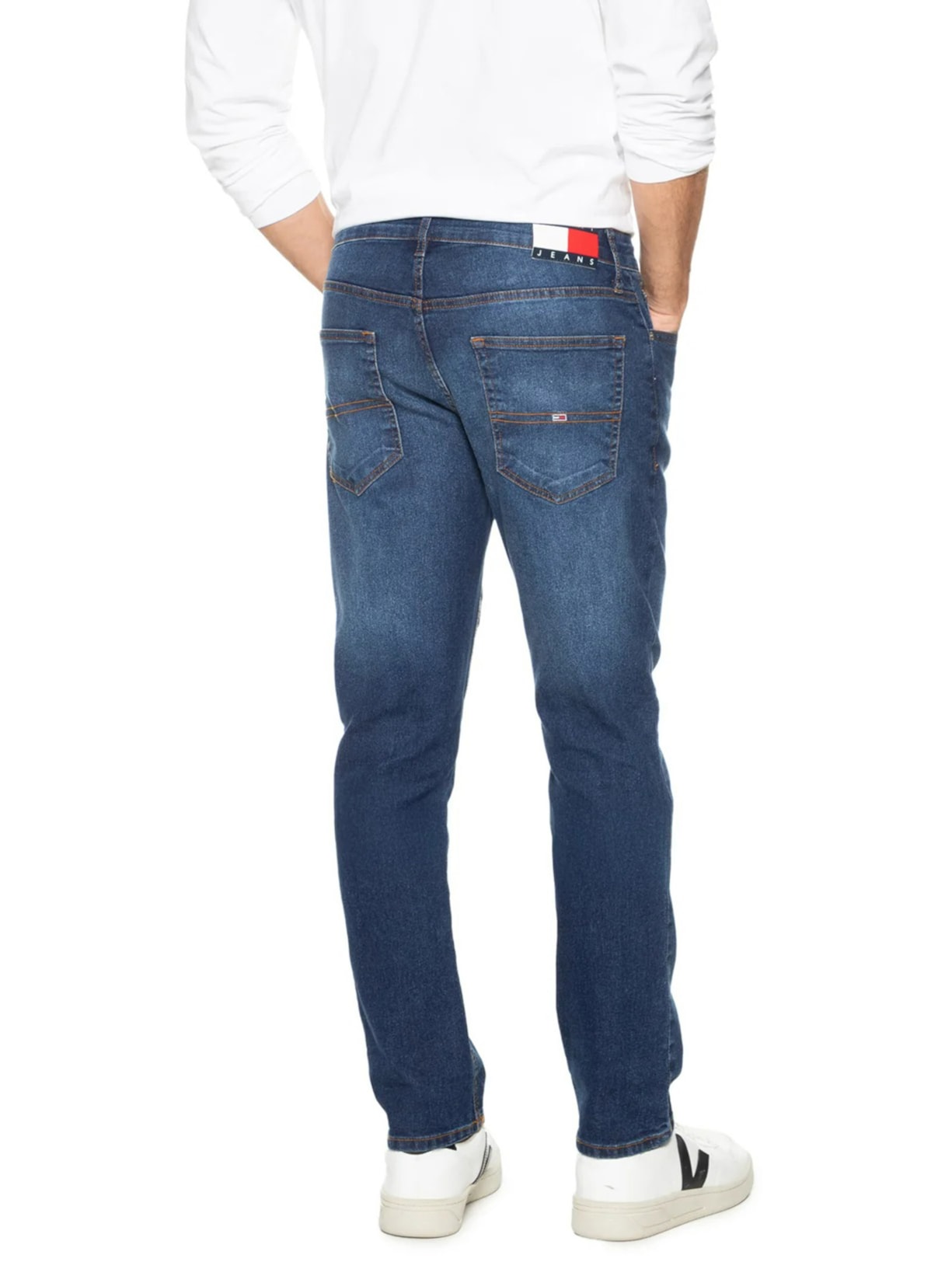 Calça Masculina Jeans Scanton Slim Fit Azul Tommy Jeans
