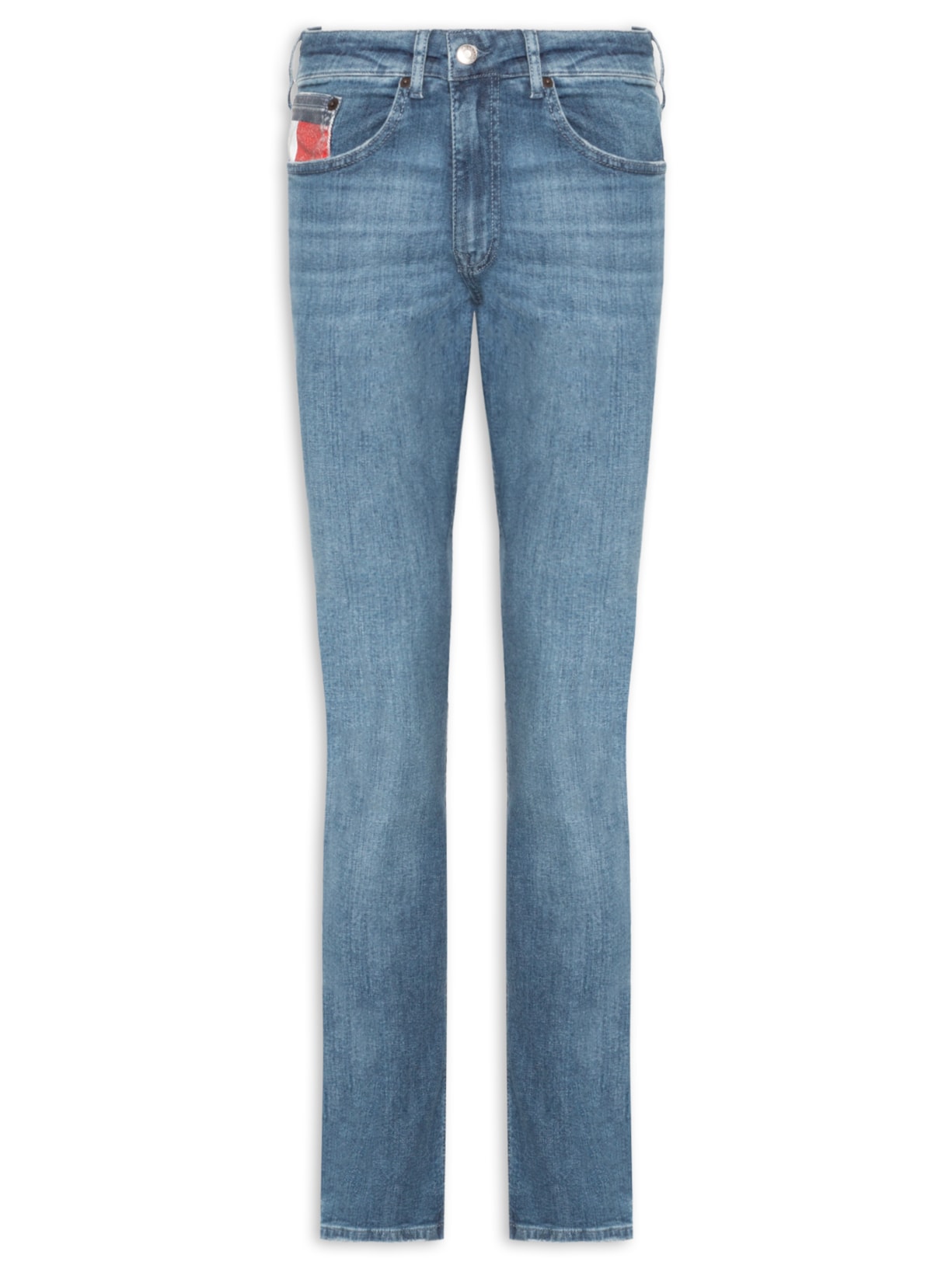 Calça Masculina Jeans Scanton Slim Fit Bandeira Bolso - Azul