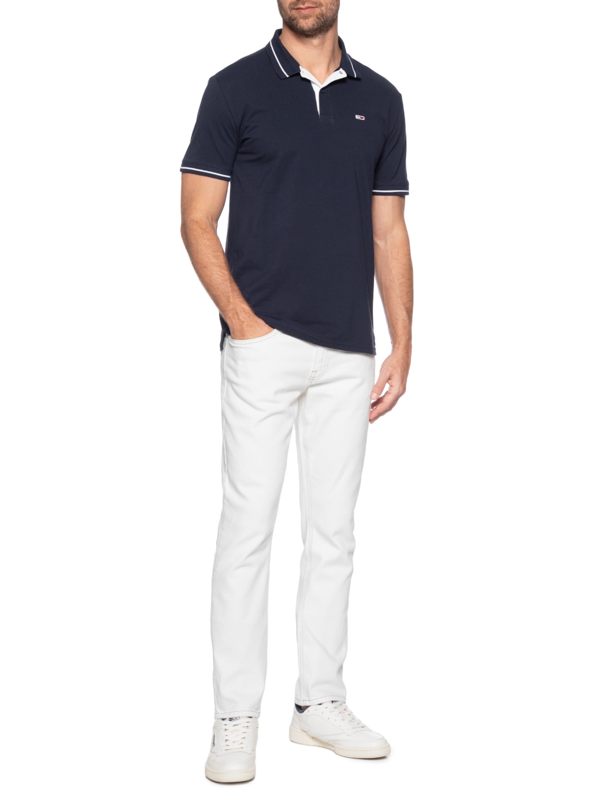 Calça Masculina Jeans Scanton Slim Fit Branco Tommy Jeans