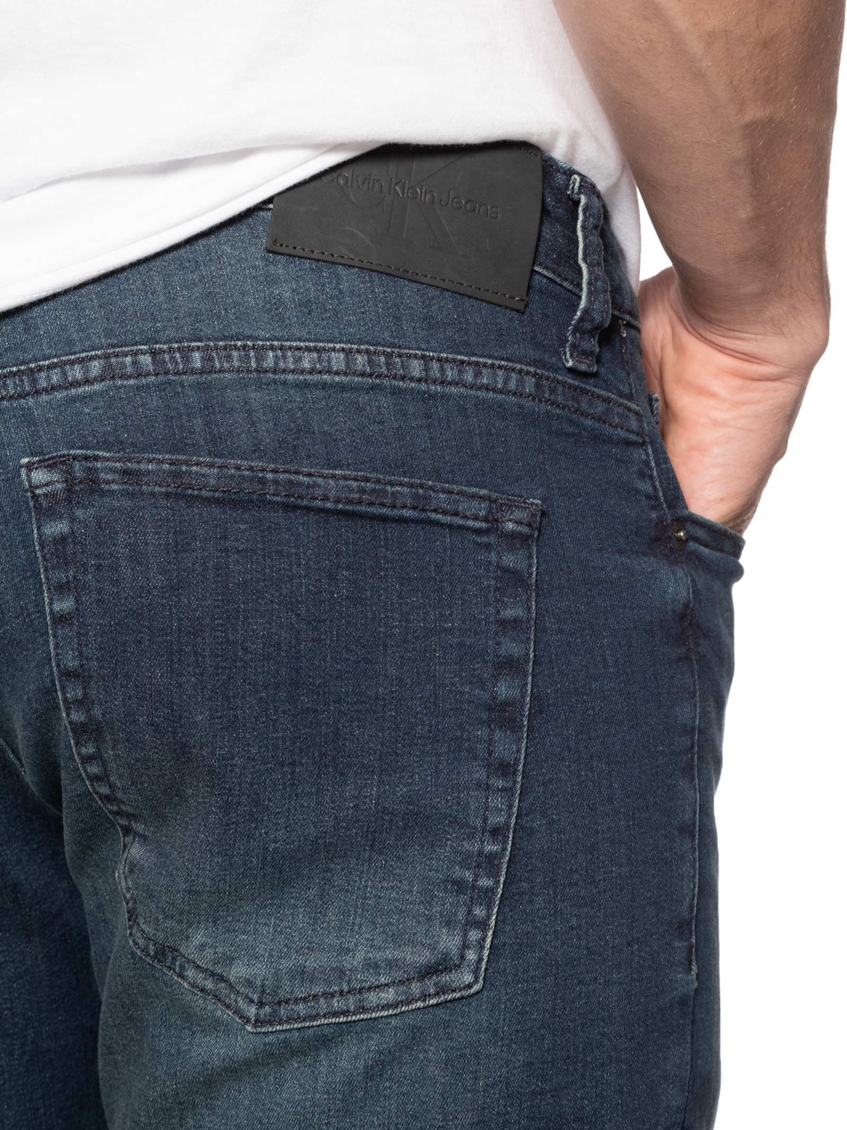 Calça Masculina Jeans Skinny 5 Pockets Azul Calvin Klein Jeans