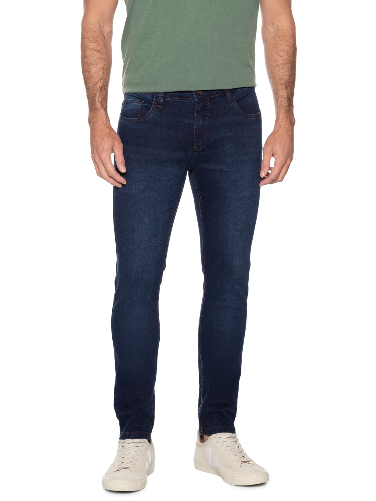 Calça Masculina Jeans Skinny Azul Aramis