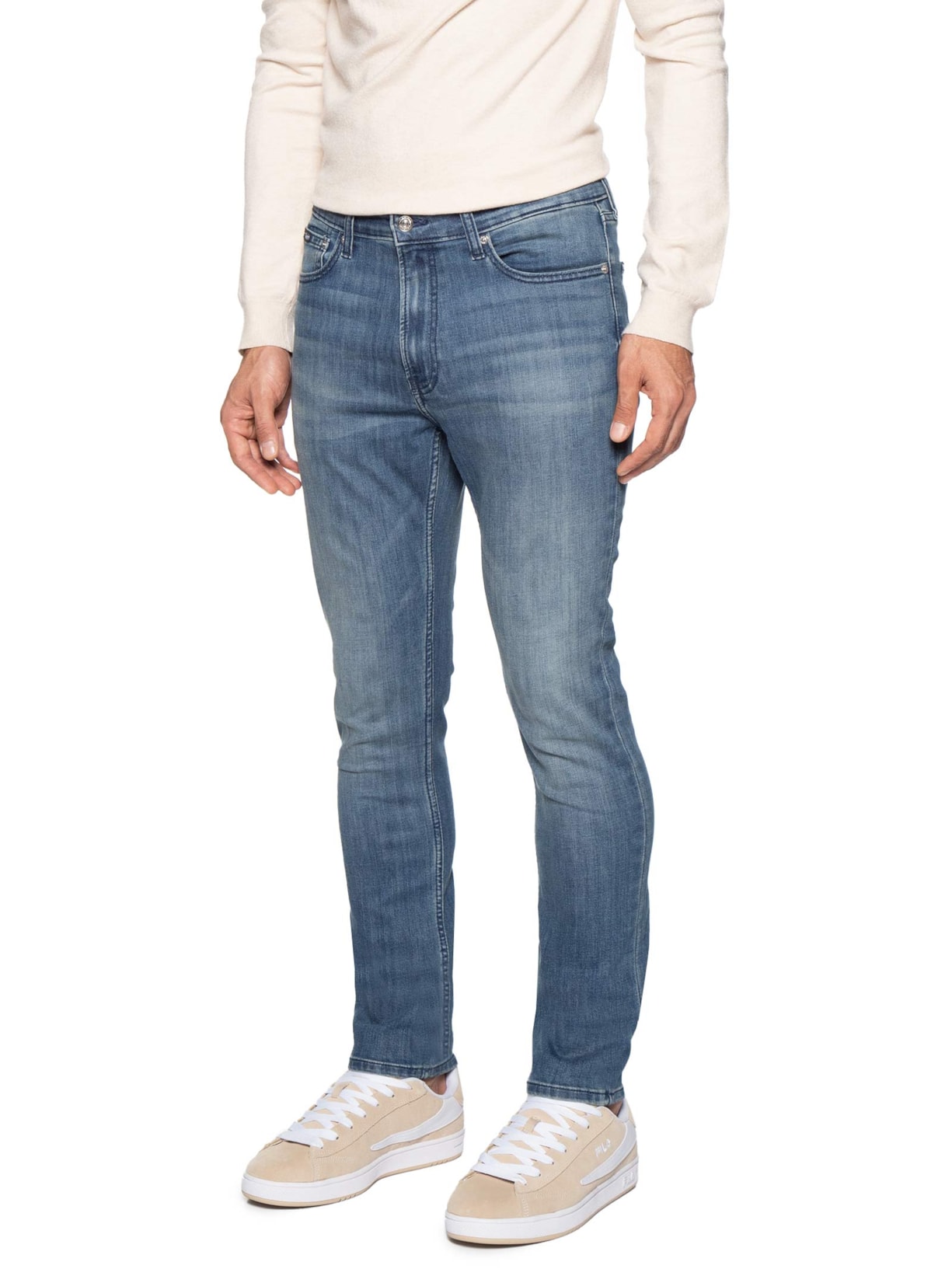 Calça Masculina Jeans Skinny Five Pockets Azul Calvin Klein Jeans