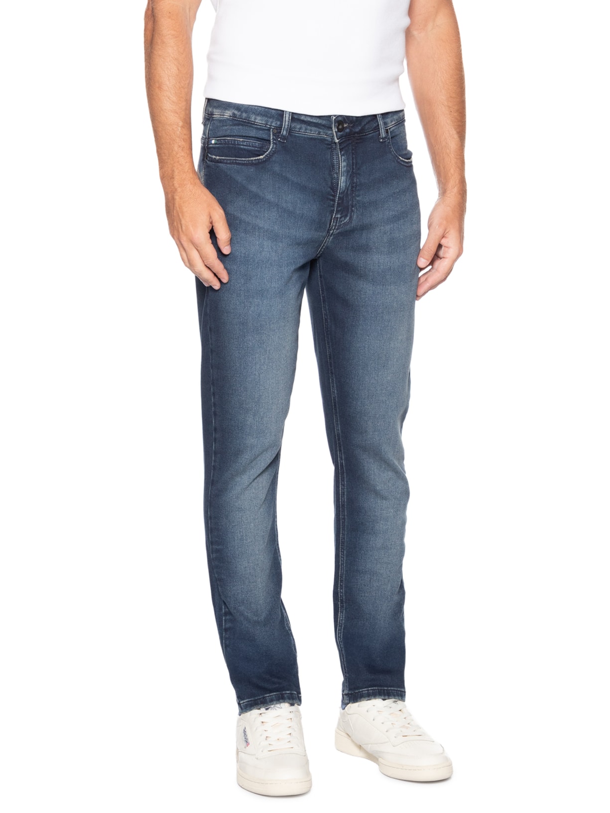 Calça Masculina Jeans Skinny Moletom Raul Azul Reserva