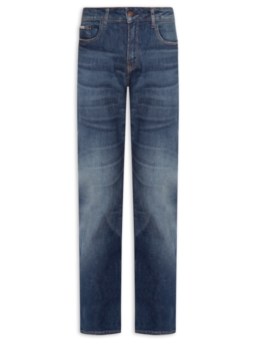 Calça Masculina Jeans Slim 5 Pockets – Azul