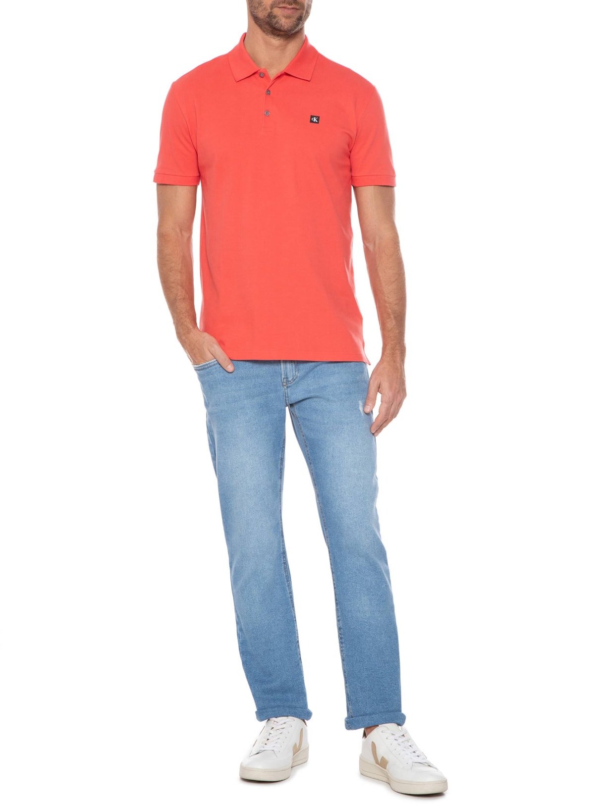 Calça Masculina Jeans Slim 5 Pockets Azul Calvin Klein Jeans