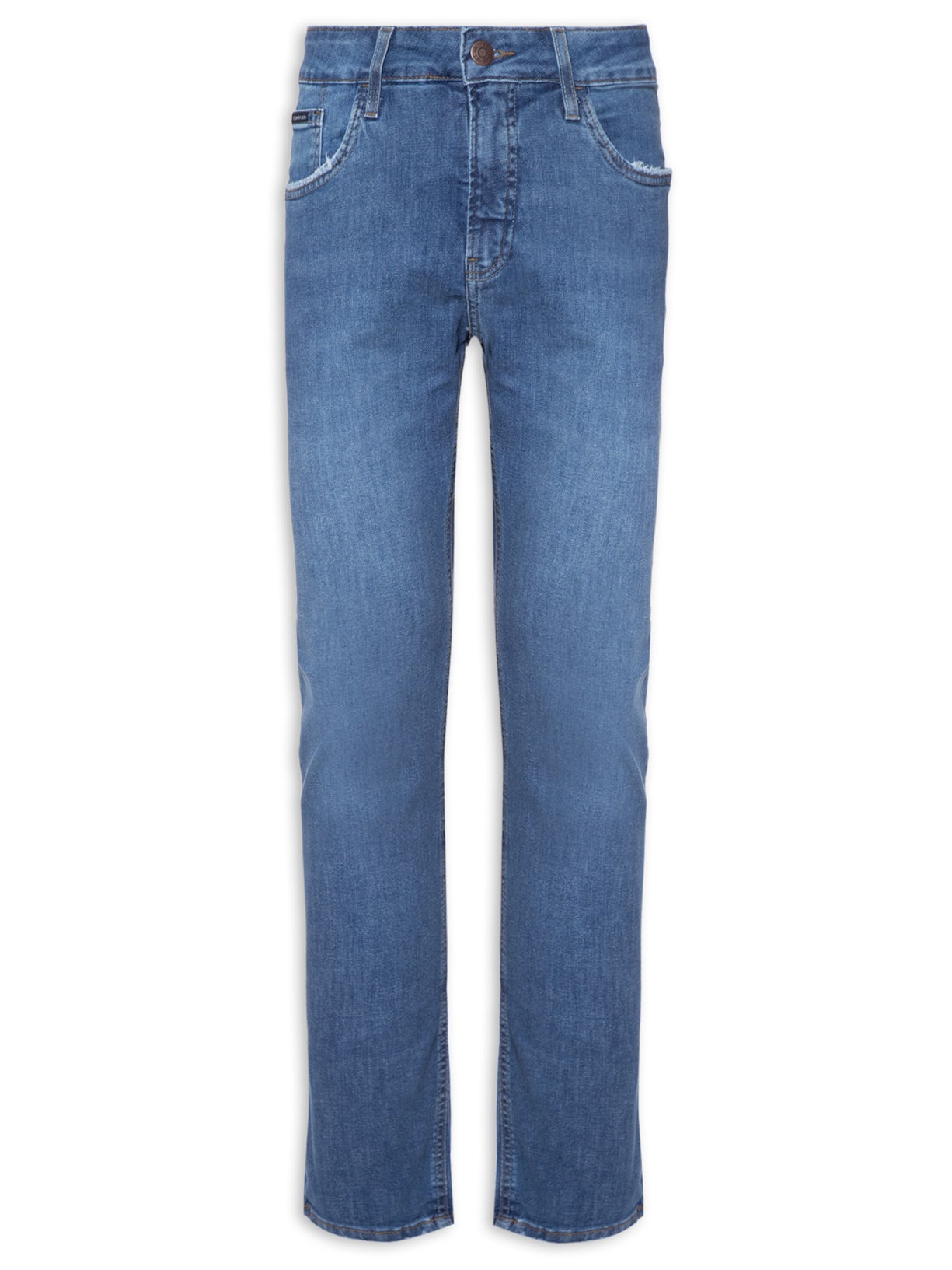 Calça Masculina Jeans Slim 5 Pockets - Azul