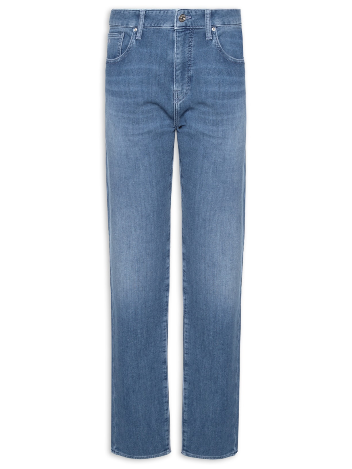 Calça Masculina Jeans Slim 5 Pockets - Azul