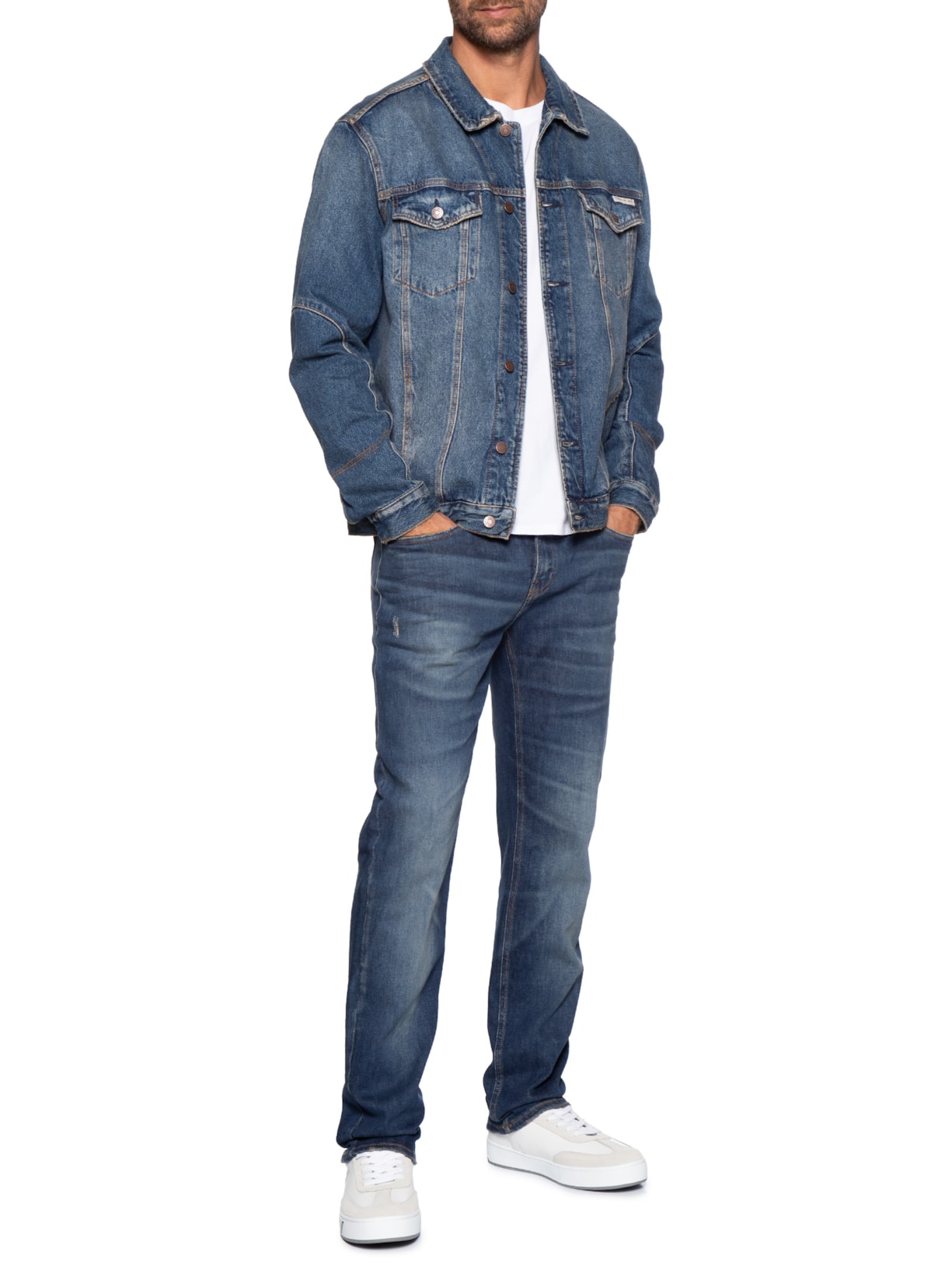Calça Masculina Jeans Slim 5 Pockets Azul Calvin Klein Jeans
