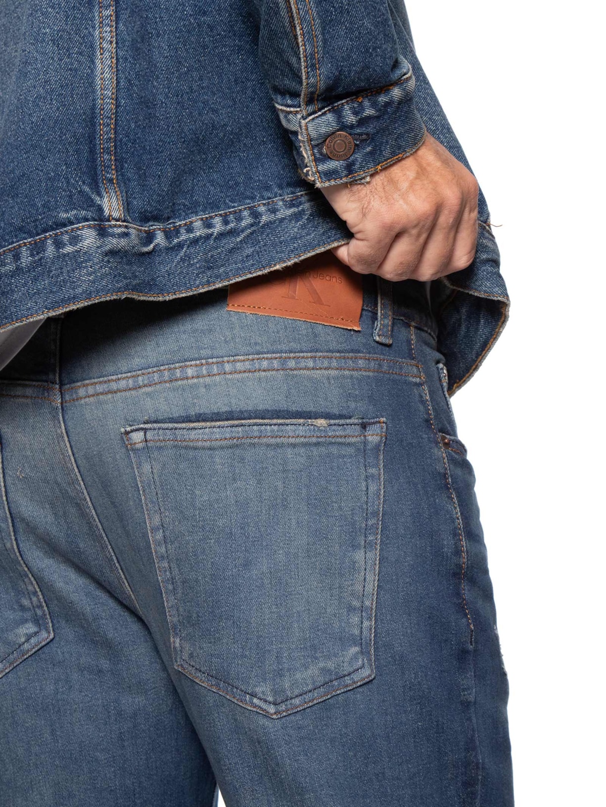 Calça Masculina Jeans Slim 5 Pockets Azul Calvin Klein Jeans