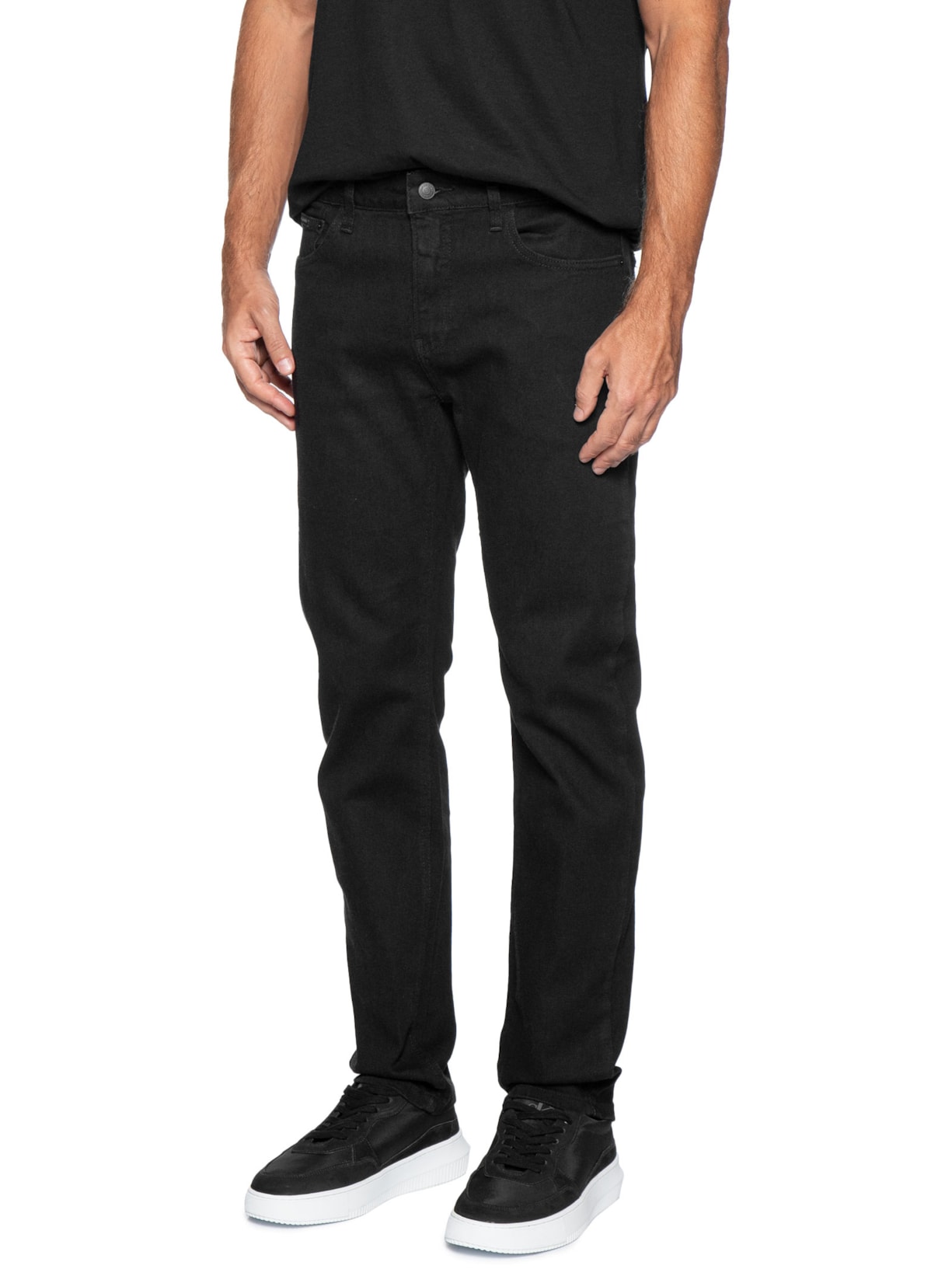 Calça Masculina Jeans Slim 5 Pockets Preto Calvin Klein Jeans