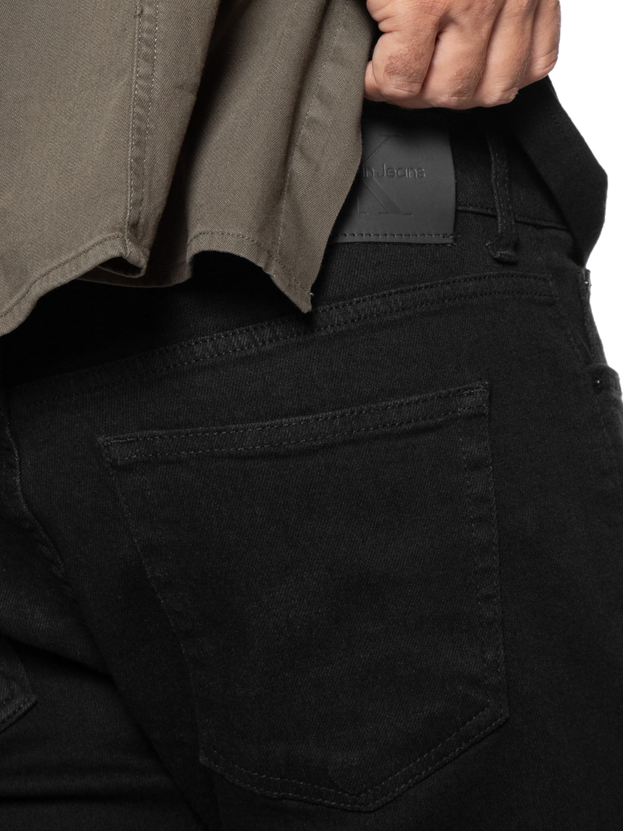 Calça Masculina Jeans Slim 5 Pockets Preto Calvin Klein Jeans