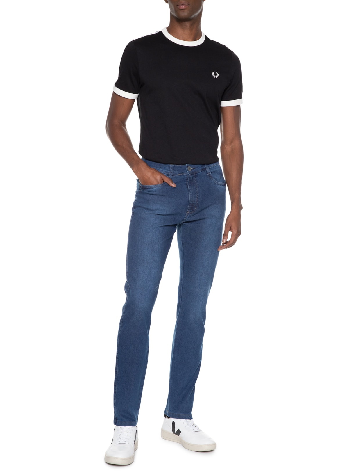 Calça Masculina Jeans Slim Azul '2 Essential
