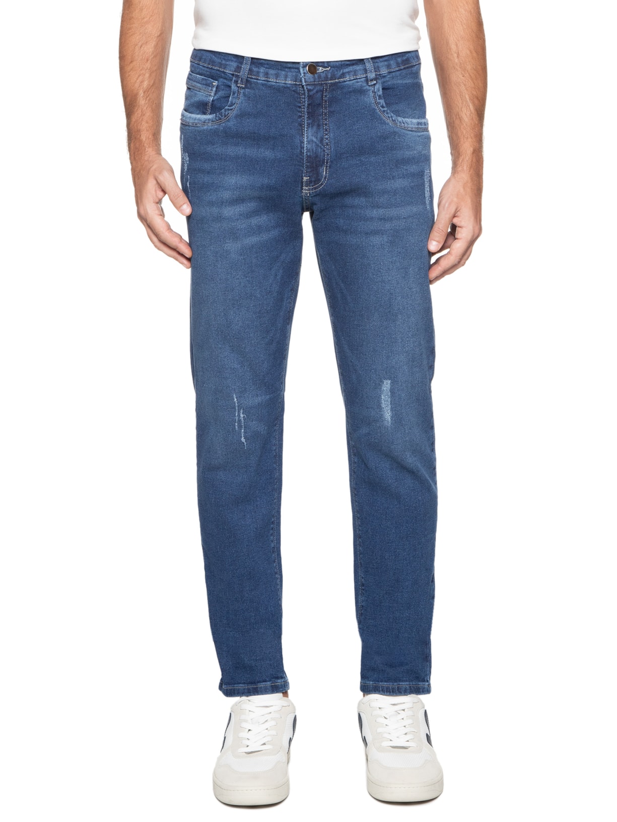 Calça Masculina Jeans Slim Azul Basiq Men