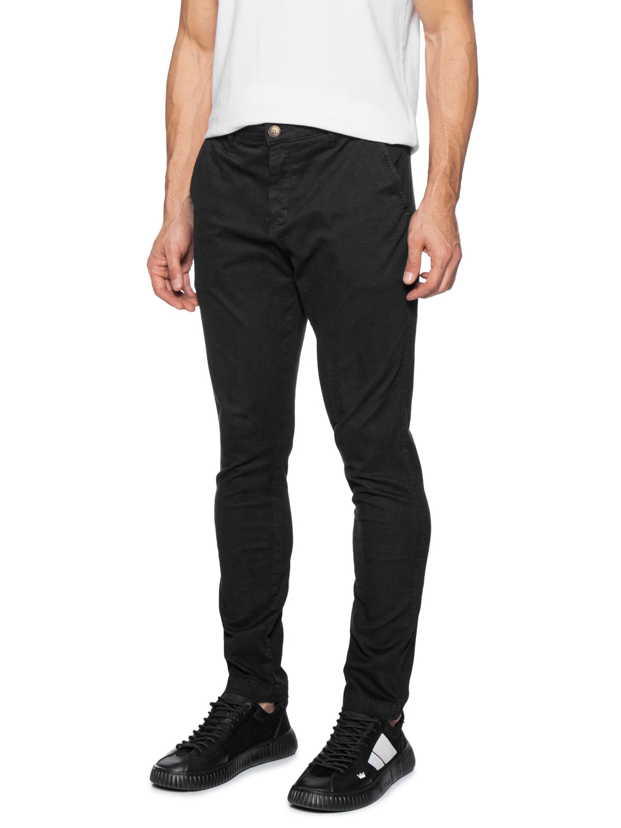 Calça Masculina Jeans Slim Chino II Preto Foxton