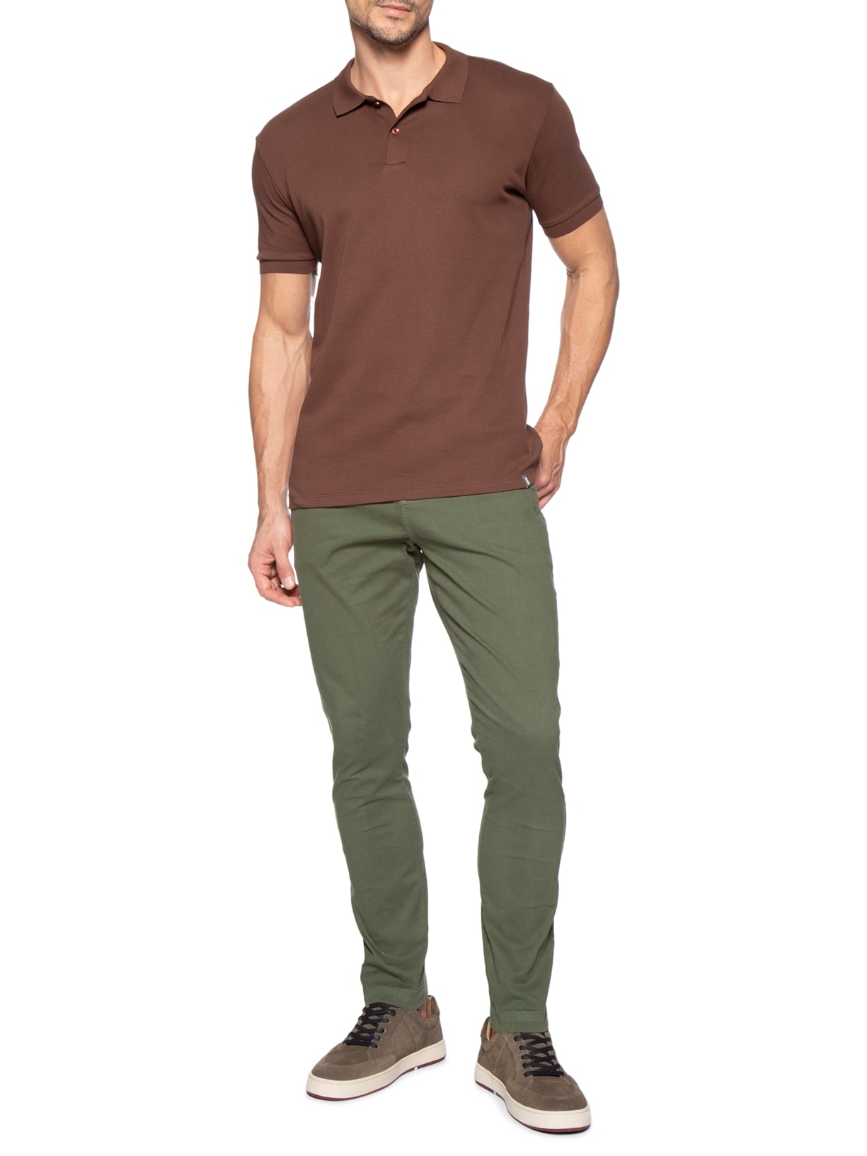 Calça Masculina Jeans Slim Chino II Verde Foxton