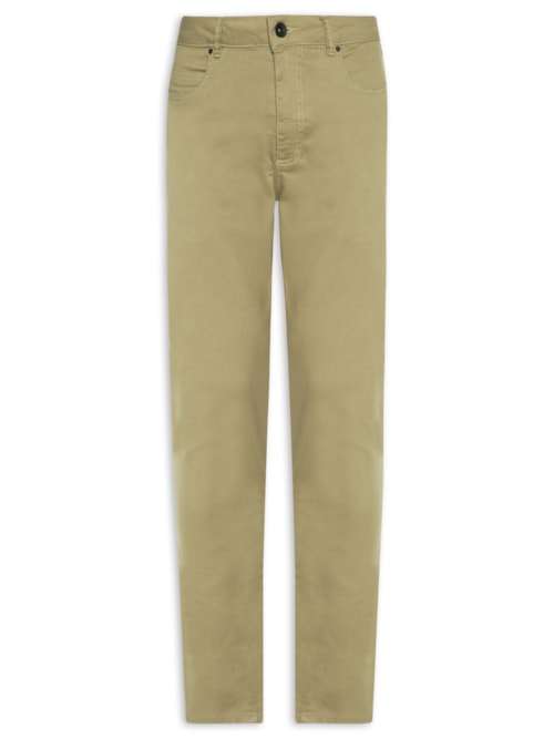 Calça Masculina Jeans Slim Color - Bege