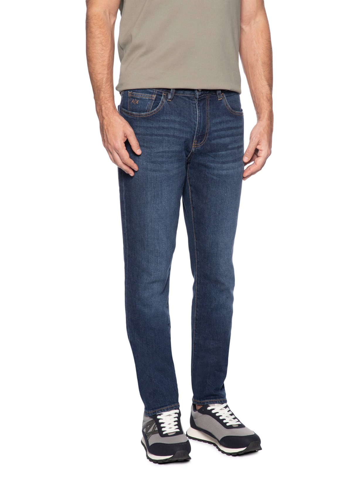 Calça Masculina Jeans Slim Fit 5 Pockets Azul Armani Exchange