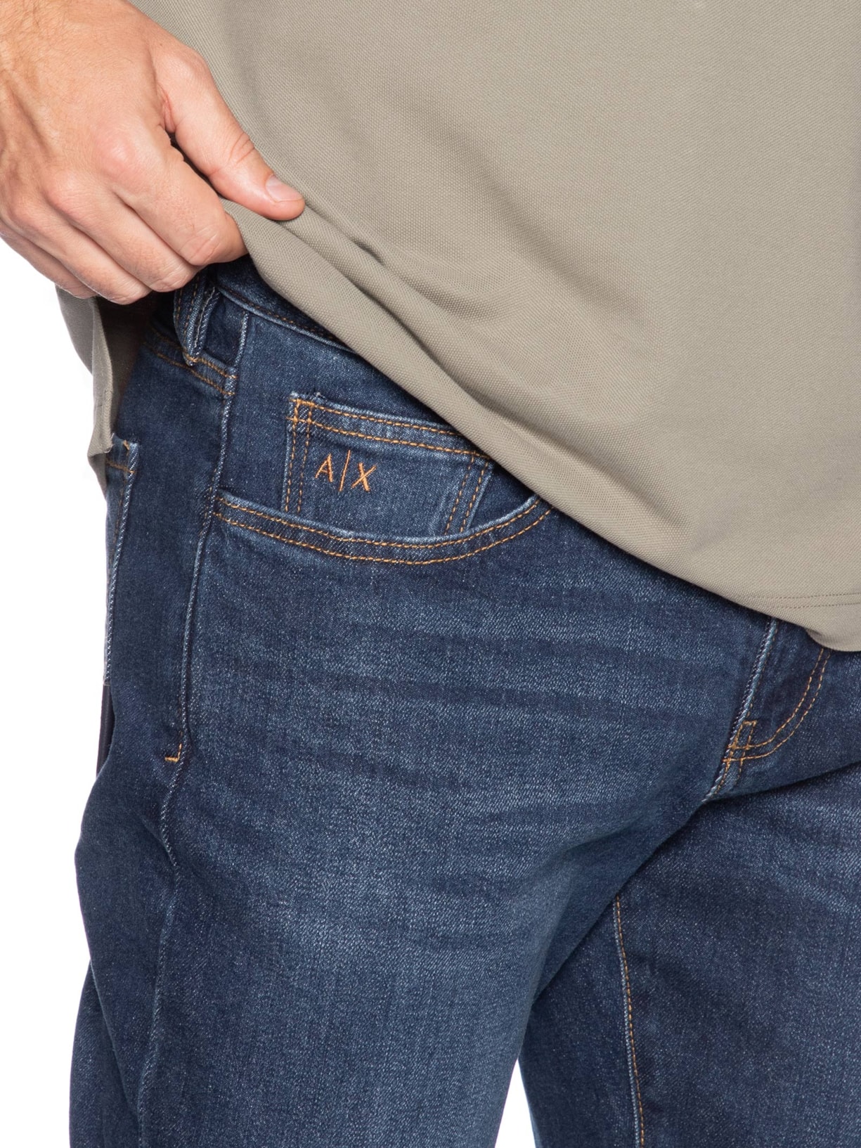 Calça Masculina Jeans Slim Fit 5 Pockets Azul Armani Exchange