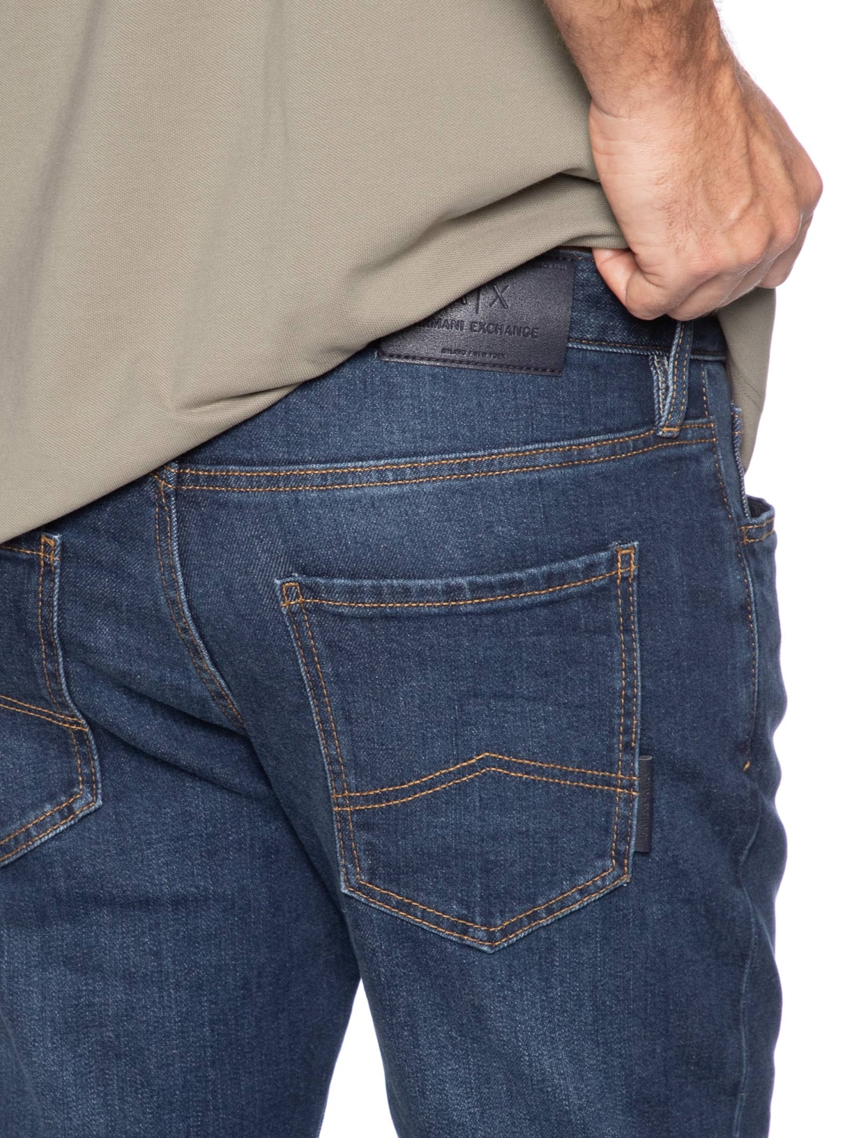 Calça Masculina Jeans Slim Fit 5 Pockets Azul Armani Exchange