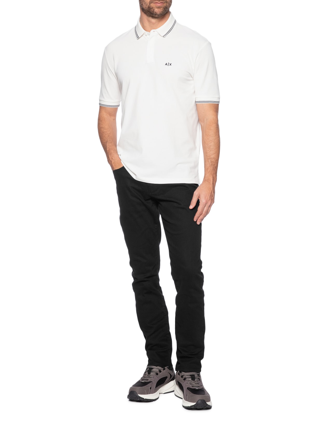 Calça Masculina Jeans Slim Fit 5 Pockets Preto Armani Exchange