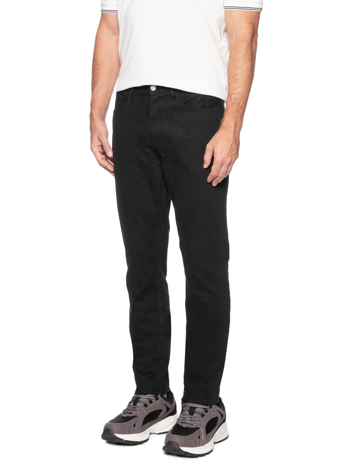 Calça Masculina Jeans Slim Fit 5 Pockets Preto Armani Exchange