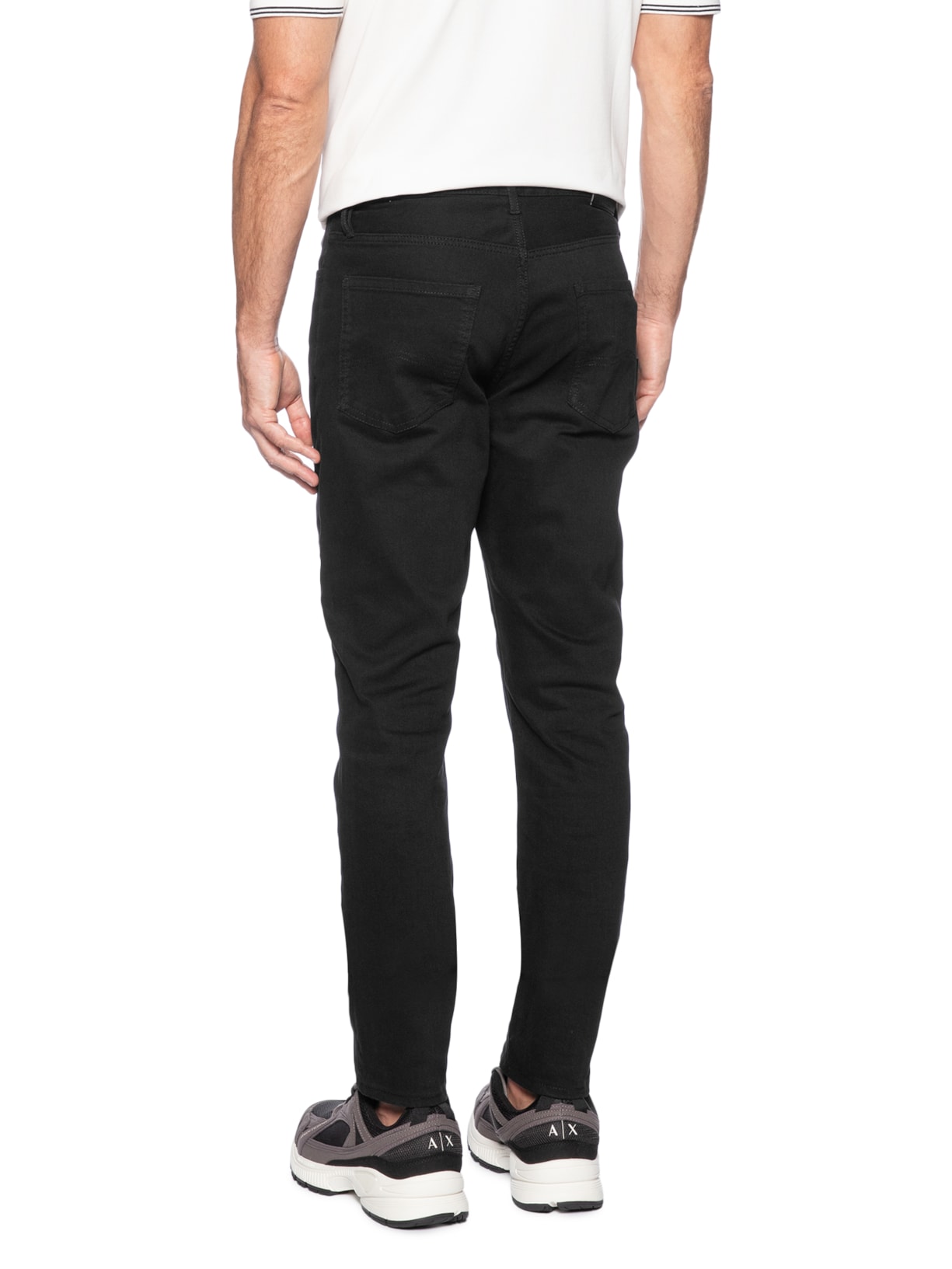 Calça Masculina Jeans Slim Fit 5 Pockets Preto Armani Exchange
