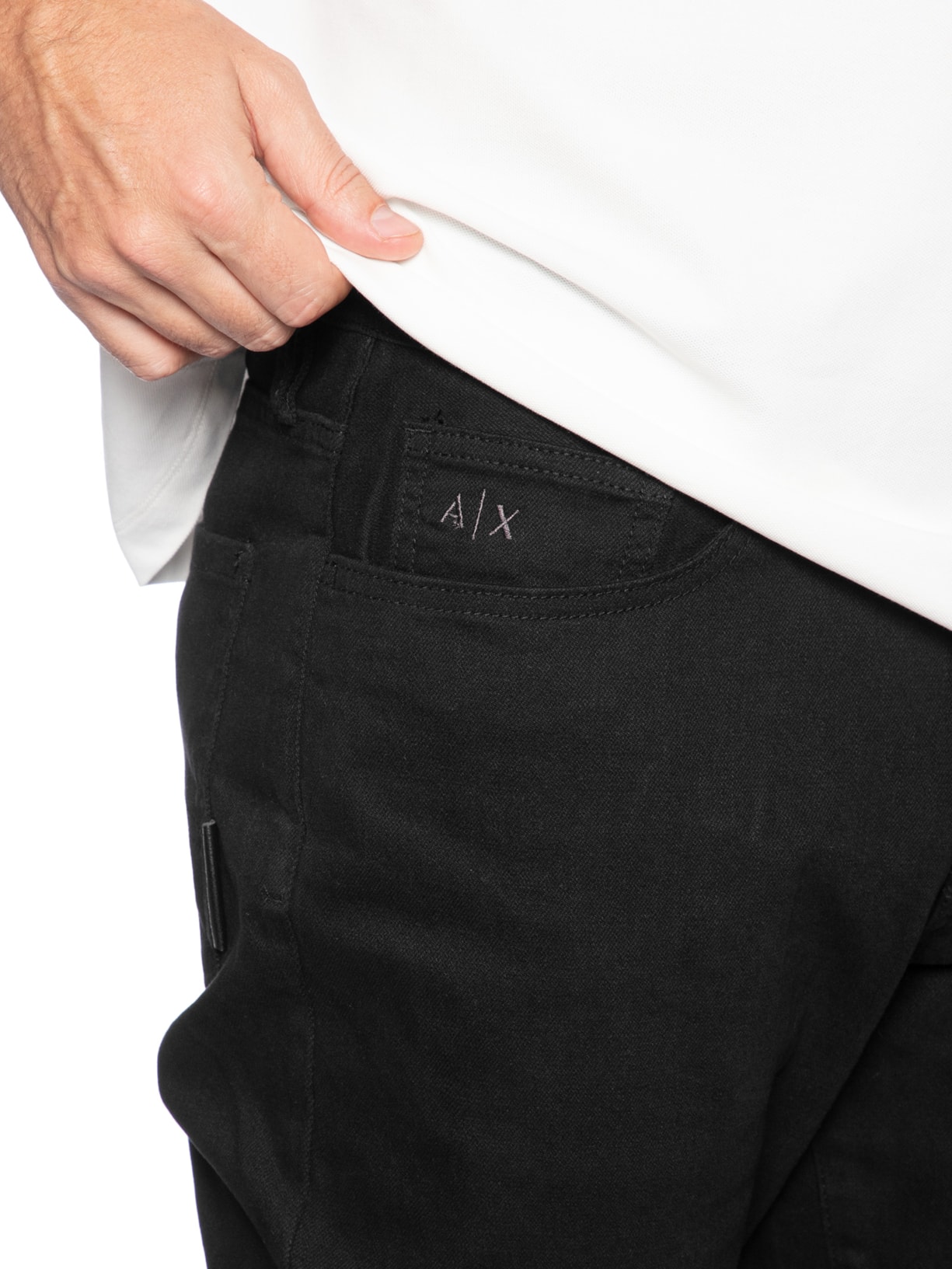 Calça Masculina Jeans Slim Fit 5 Pockets Preto Armani Exchange