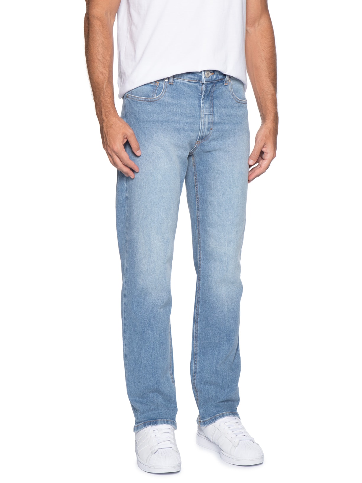 Calça Masculina Jeans Slim Fit Com Elastano Azul Hering