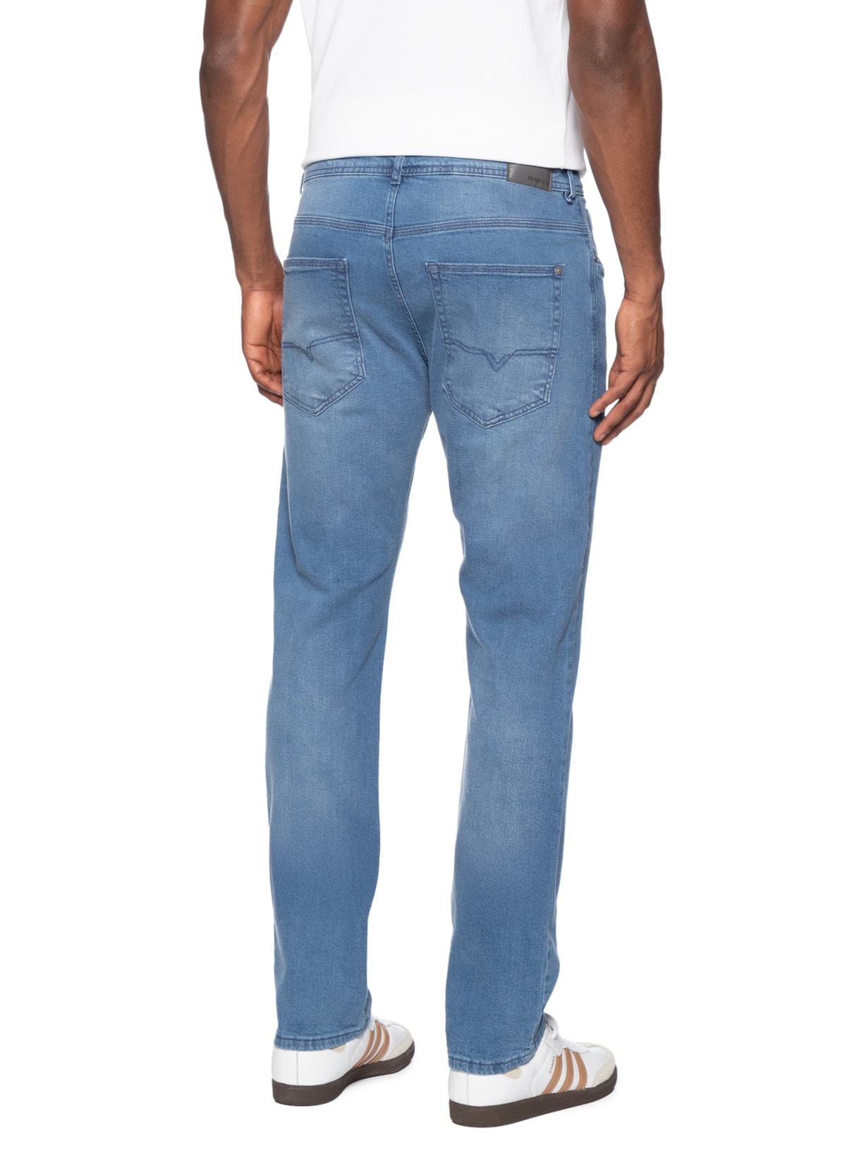 Calça Masculina Jeans Slim Fit Intense Blue Sk Azul Sergio K