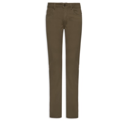 Calça Masculina Jeans Slim Fit Moletom Color - Marrom