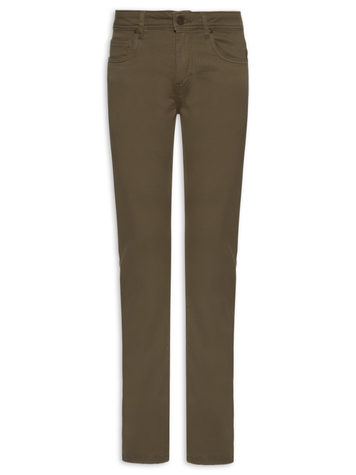 Calça Masculina Jeans Slim Fit Moletom Color - Marrom