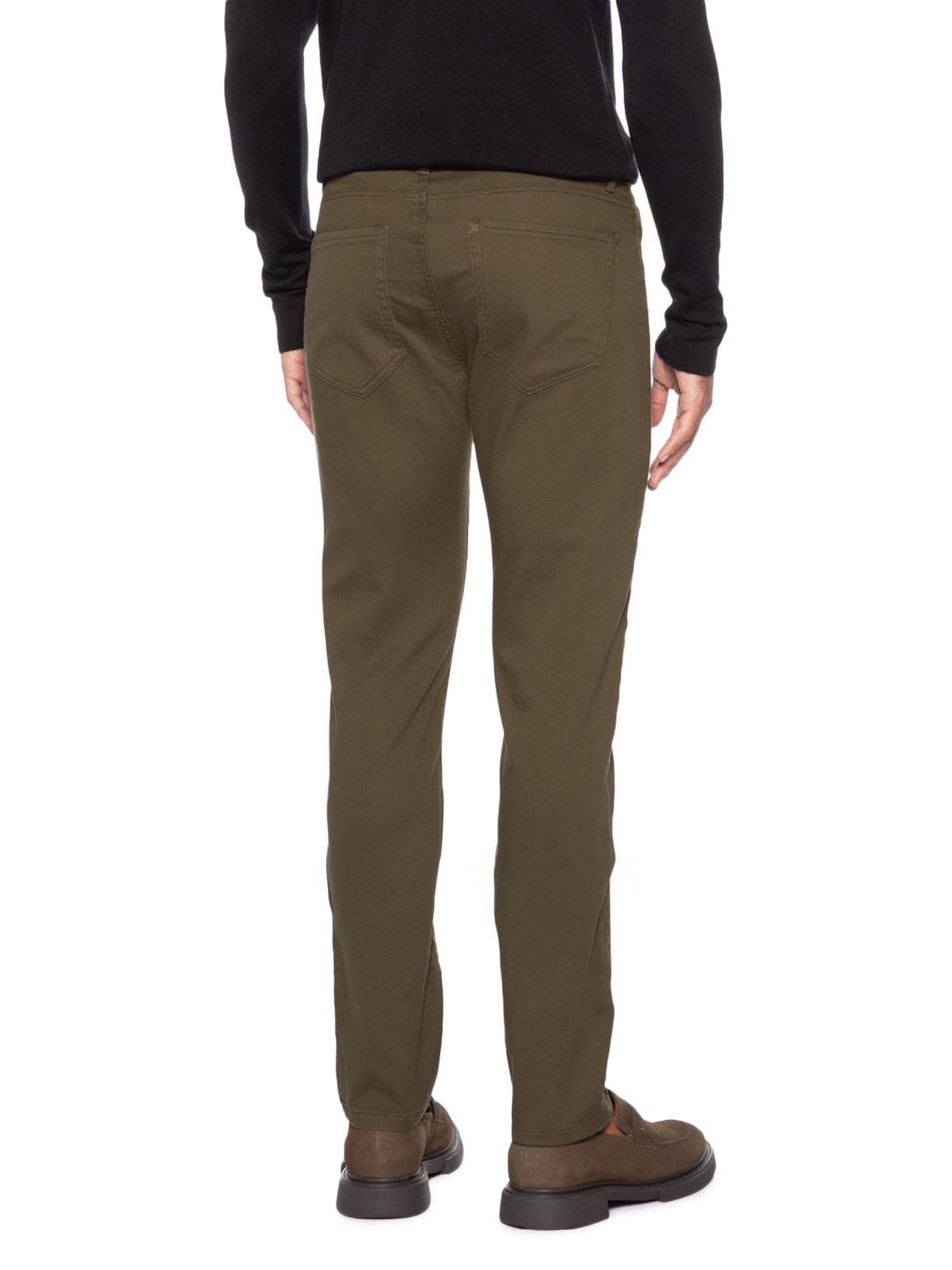 Calça Masculina Jeans Slim Fit Moletom Color Marrom Ricardo Almeida