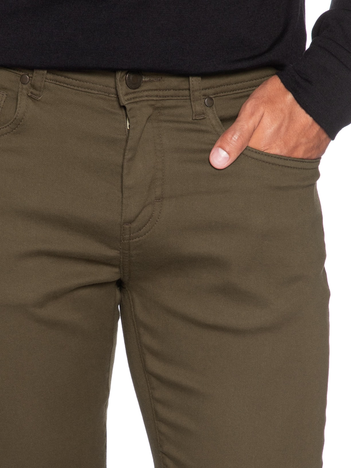 Calça Masculina Jeans Slim Fit Moletom Color Marrom Ricardo Almeida