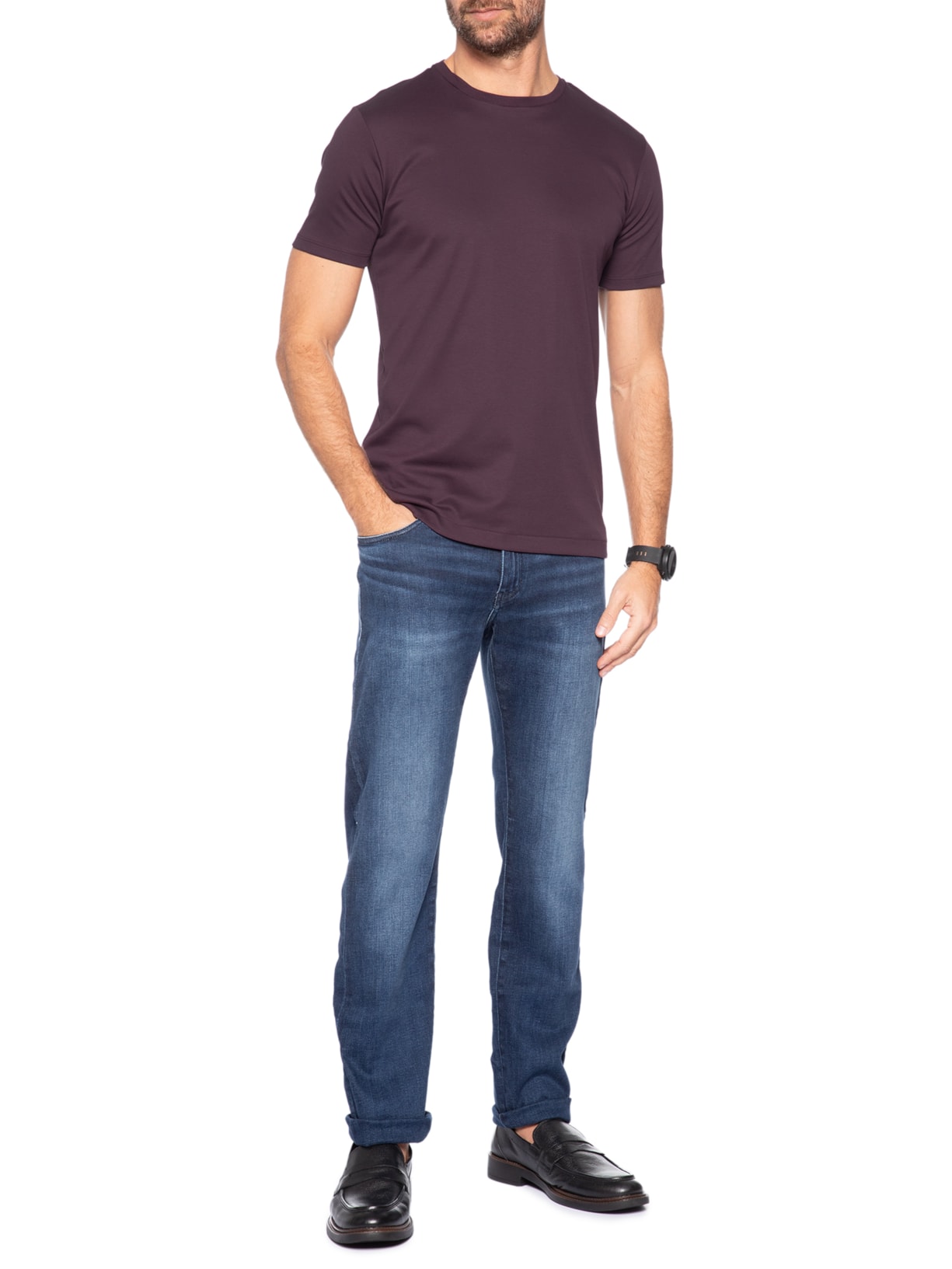 Calça Masculina Jeans Slim Fit Stone Azul Ricardo Almeida