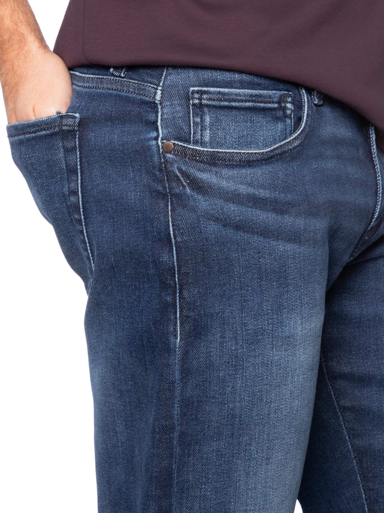 Calça Masculina Jeans Slim Fit Stone Azul Ricardo Almeida