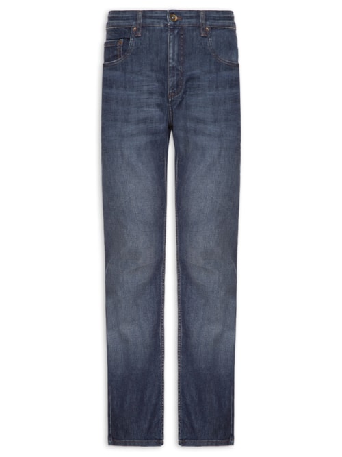 Calça Masculina Jeans Slim Flex And Dry Médio - Azul